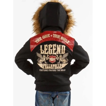 Pelle Pelle Best Kids The Only Black Hooded Jacket