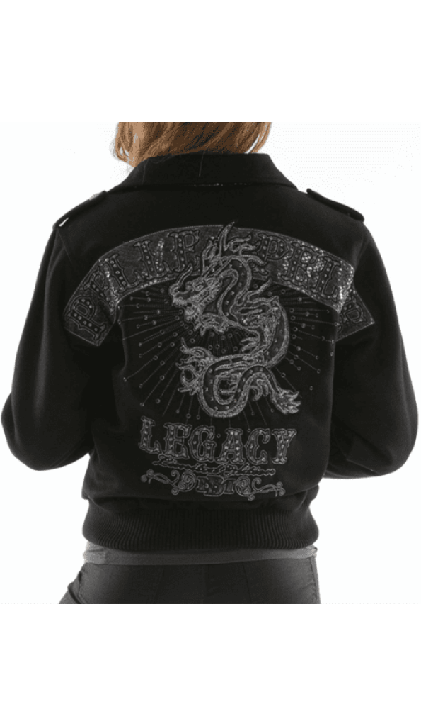 Pelle Pelle Dragon Black Wool Jacket | Women Jacket