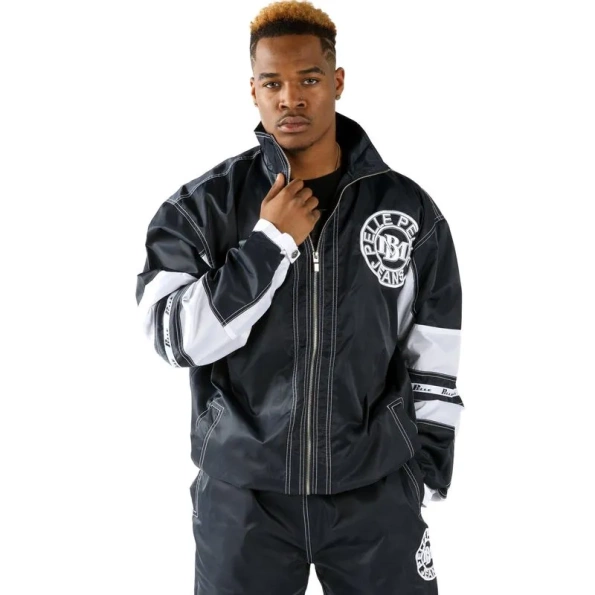 Pelle Pelle Jean Nylon Black White Tracksuit view 1