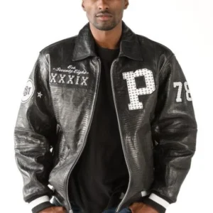 Pelle Pelle Black MB Varsity Leather Jacket | Men Jacket