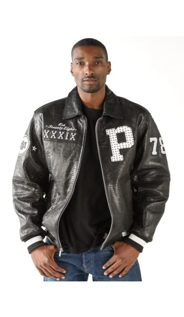Pelle Pelle Black MB Varsity Leather Jacket | Men Jacket