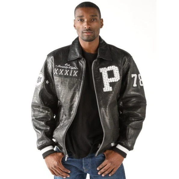 Pelle Pelle Black MB Varsity Leather Jacket