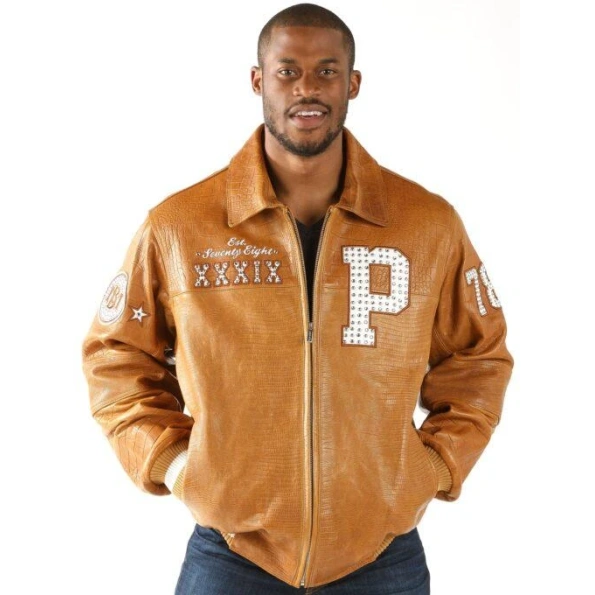 Pelle Pelle Brown MB Varsity Leather Jacket