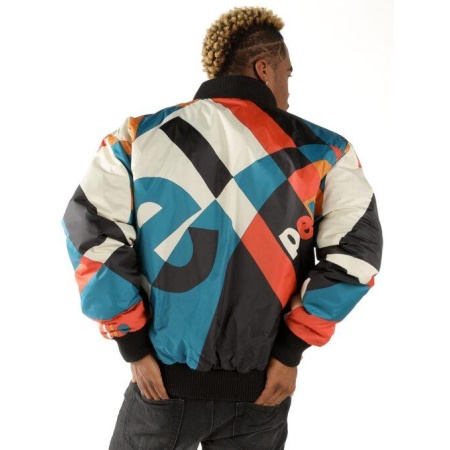 Pelle Pelle Abstract Bomber Blue Jacket