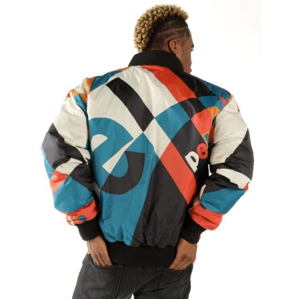 Pelle Pelle Abstract Bomber Blue Jacket