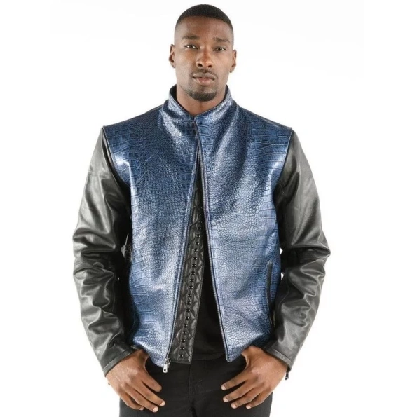 Pelle Pelle Blue Crocodile Jacket