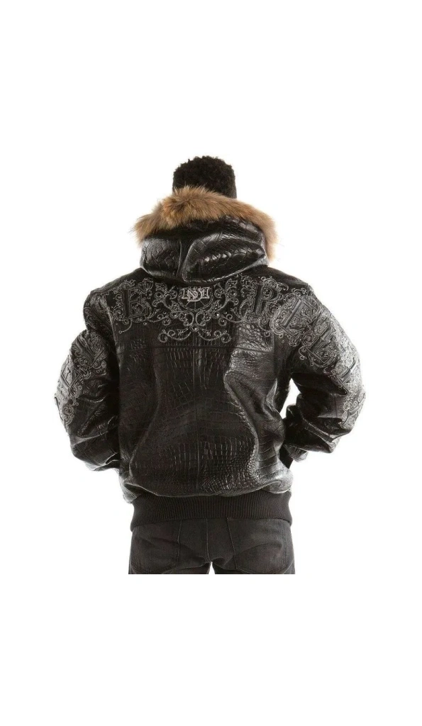 PELLE PELLE BLACK CROCODILE JACKET
