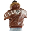 Bold Pelle Pelle Crocodile Hooded Brown Jacket