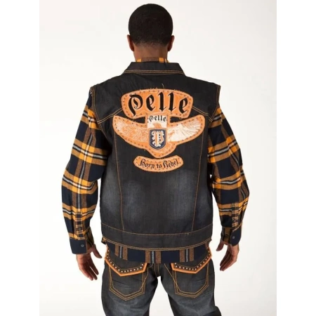 Pelle Pelle Black Born To Rebel Denim Vest