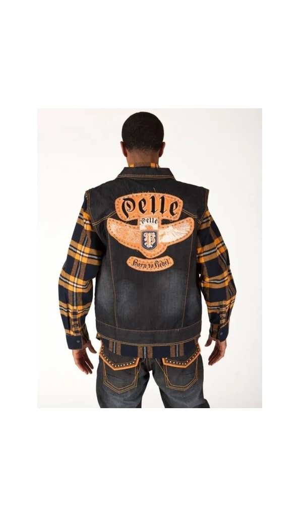 PELLE PELLE BLACK DARK DENIM VEST