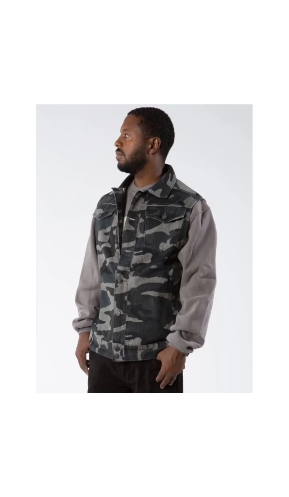 PELLE PELLE MENS CAMO DENIM JACKET