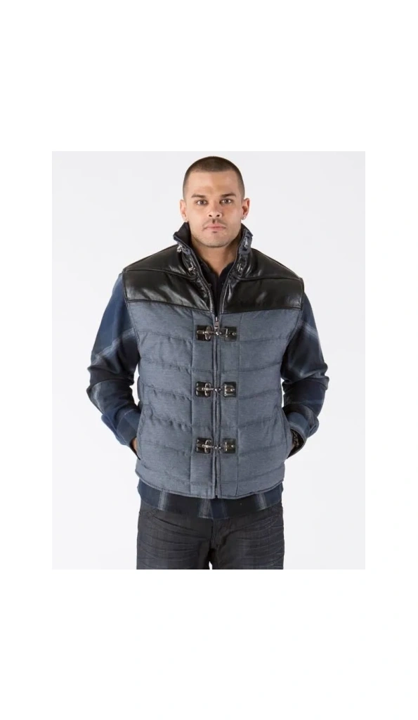 PELLE PELLE GREY AND BLACK VEST JACKET