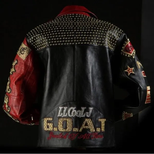 Black And Red Pelle Pelle LL Cool J Leather Jacket view 2