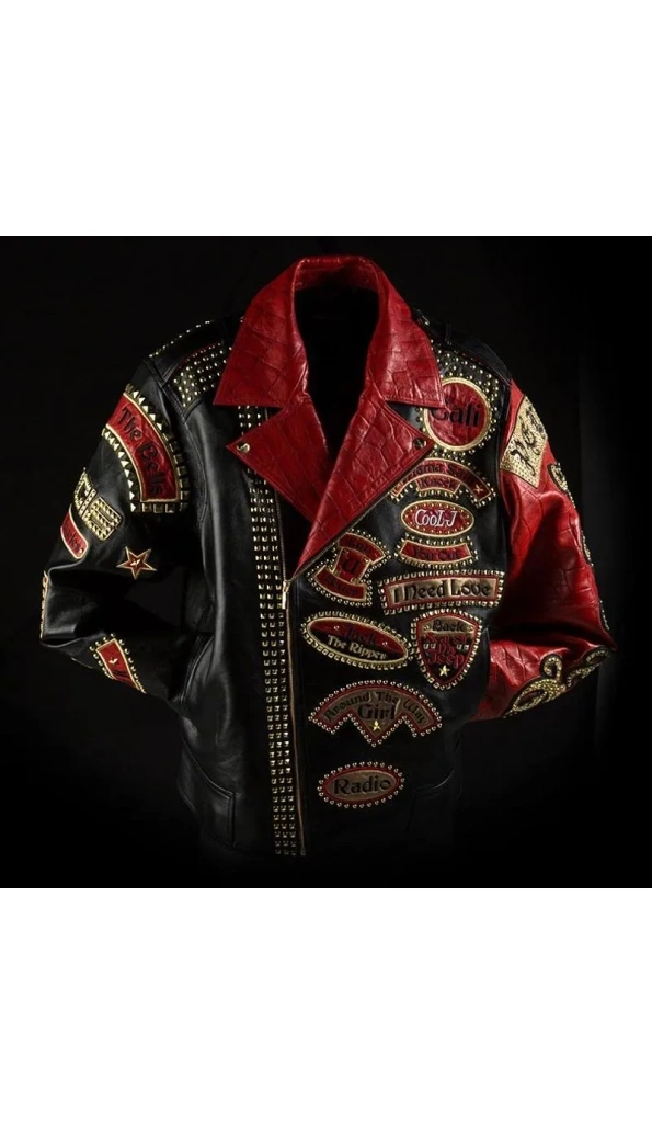 Black And Red Pelle Pelle LL Cool J Leather Jacket