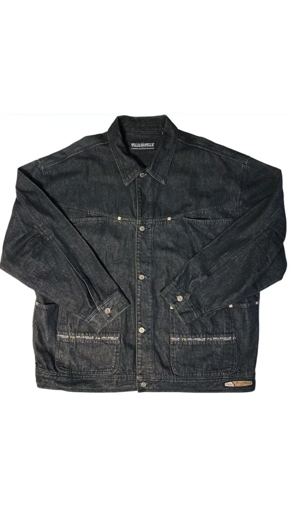 PELLE PELLE DENIM BLACK JACKET