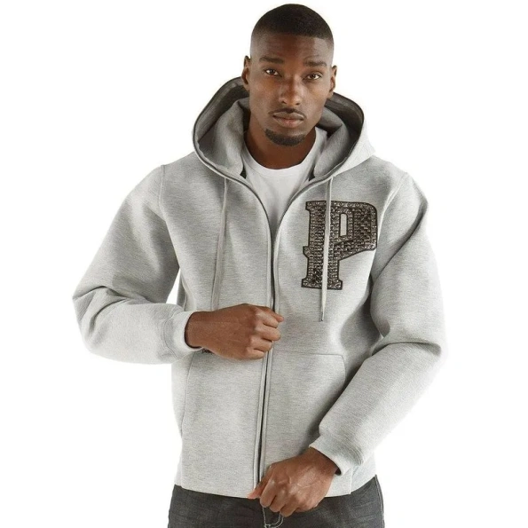 Pelle Pelle Men Grey Wool Hood Jacket view 1