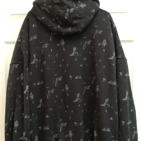 Pelle Pelle Black Printed Wool Hood Jacket