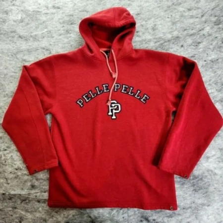 Pelle Pelle Red Wool Hoodie