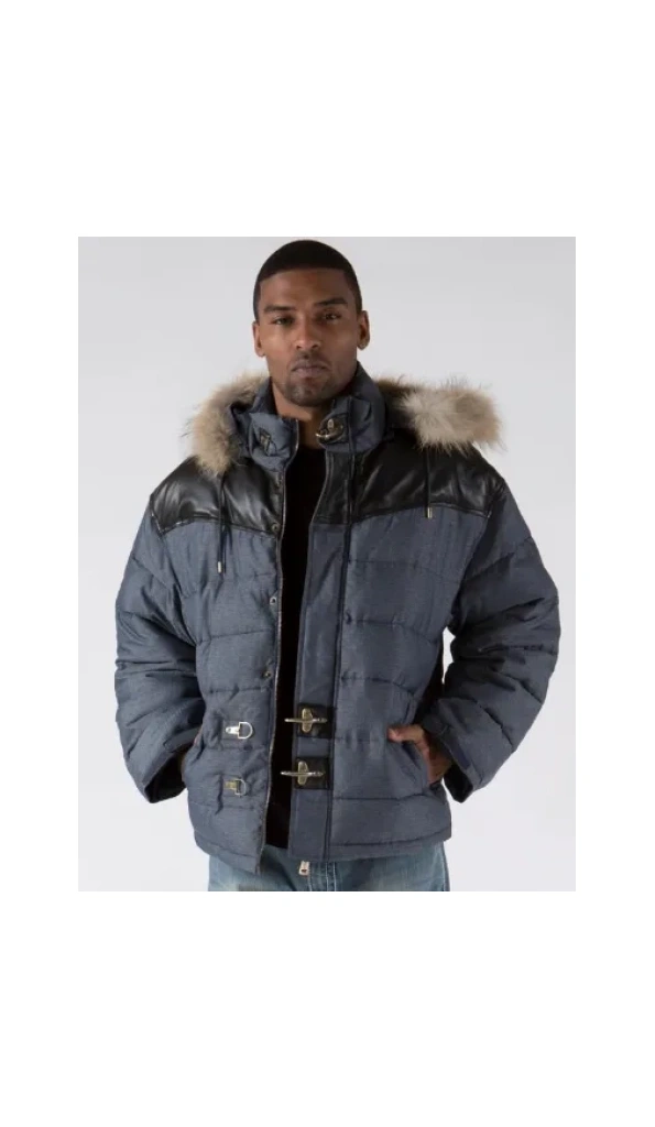 BLUE PUFFER JACKET BY PELLE PELLE