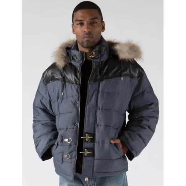 BLUE PUFFER JACKET BY PELLE PELLE