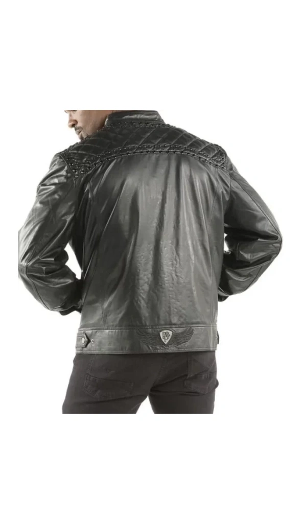 Pelle Pelle Men Quilted Black Biker Jacket
