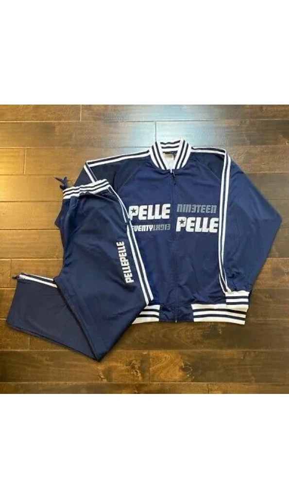Bold Pelle Pelle Mens Vintage Navy Blue Tracksuit