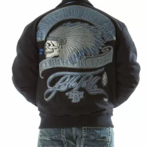 Exclusive Pelle Pelle Navy Blue Badged Royal Blazer Jacket view 1
