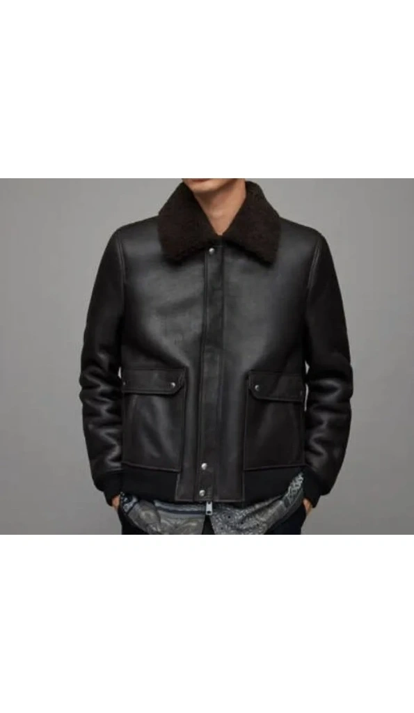 Pelle Pelle Black Nolan Shearling Jacket | Leather Jacket