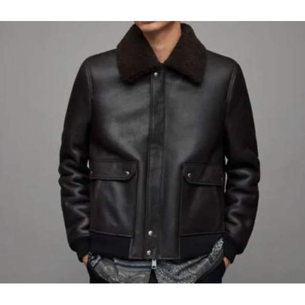 Pelle Pelle Black Nolan Shearling Jacket | Leather Jacket