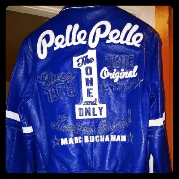 PELLE PELLE LEATHER BLUE JACKET