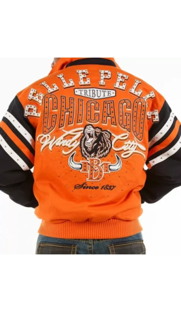 Pelle Pelle Orange Black Chicago Tribute Windy Jacket