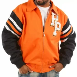 Pelle Pelle Orange Black Chicago Tribute Windy Jacket view 2