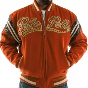 Pelle Pelle Orange Wool Jacket view 2