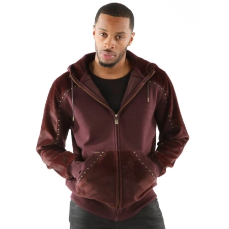 Bold Pelle Pelle Ornate Maroon Hoodie