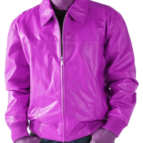 Pelle Pelle Stitch Purple Leather Jacket