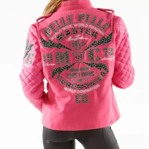Bold Pelle Pelle Pink MC Varsity Jacket