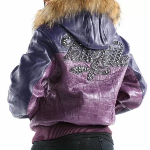 Exclusive Pelle Pelle Purple Hooded Leather Jacket