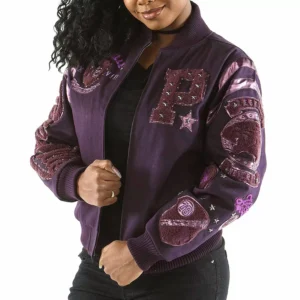 Pelle Pelle Purple Varsity Jacket