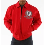 Pelle Pelle Red Studded Wool Jacket