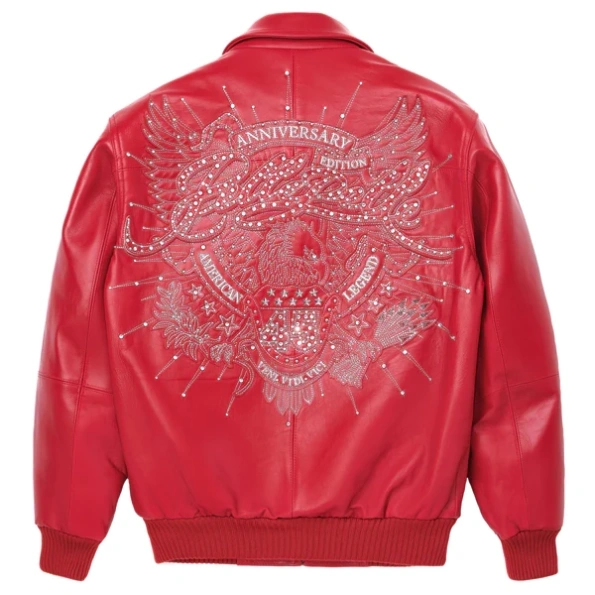 Bold Pelle Pelle Red American Legend Plush Jacket