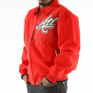 Exclusive Pelle Pelle Red Atlanta Tribute Cut Jacket view 2