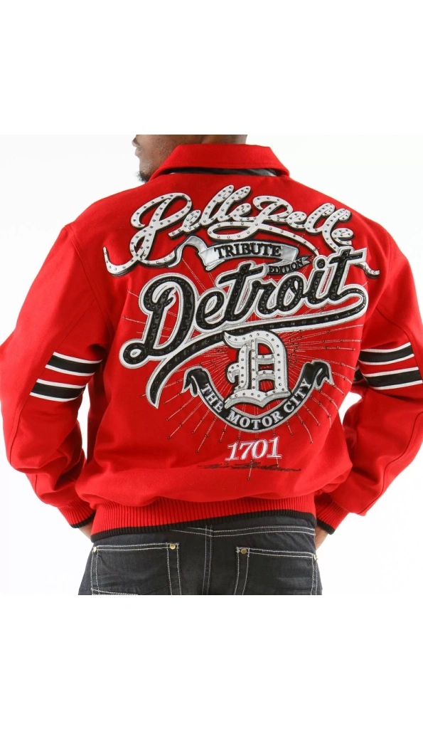Pelle Pelle Red Detroit City Tribute Edition Wool Jacket