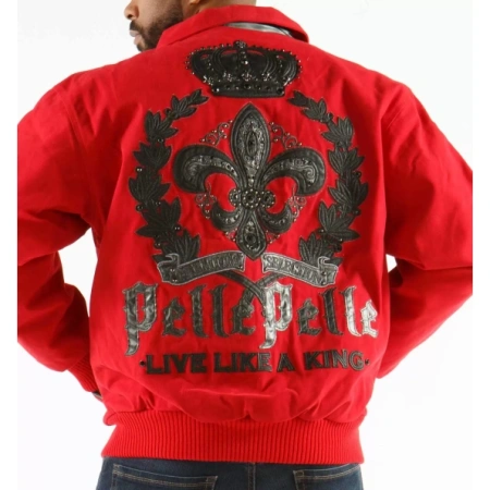 Pelle Pelle Live Like A King Red Wool Jacket