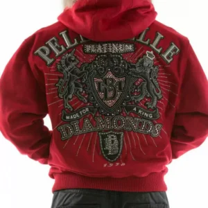 Bold Pelle Pelle Red Platinum King Fur Hood Jacket