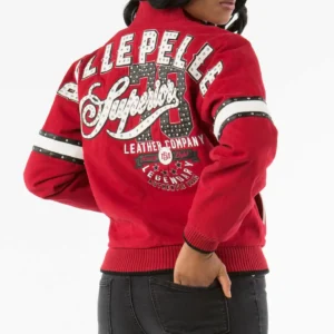 Bold Pelle Pelle Red Superior Wool Jacket view 1