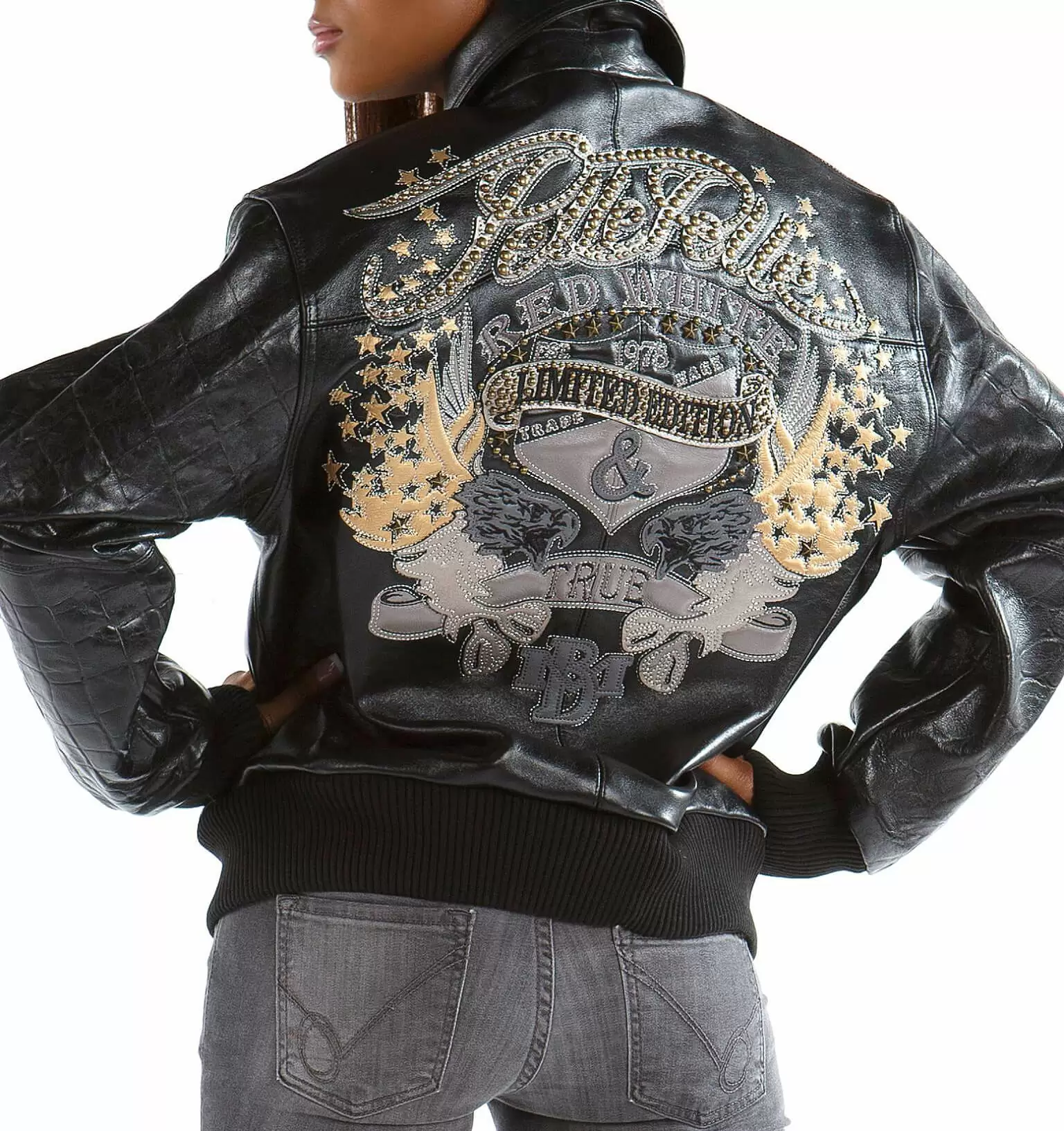 Pelle Pelle White Black Leather Jacket view 2