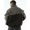 Pelle Pelle Men Grey Black Fur Wool Jacket