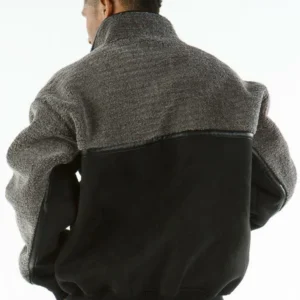 Pelle Pelle Men Grey Black Fur Wool Jacket