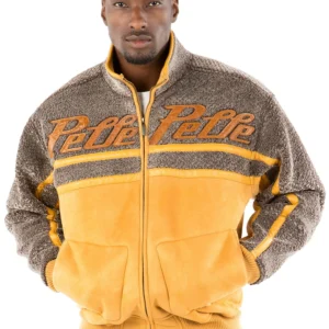 Pelle Pelle Men Yellow Fur Wool Jacket view 2