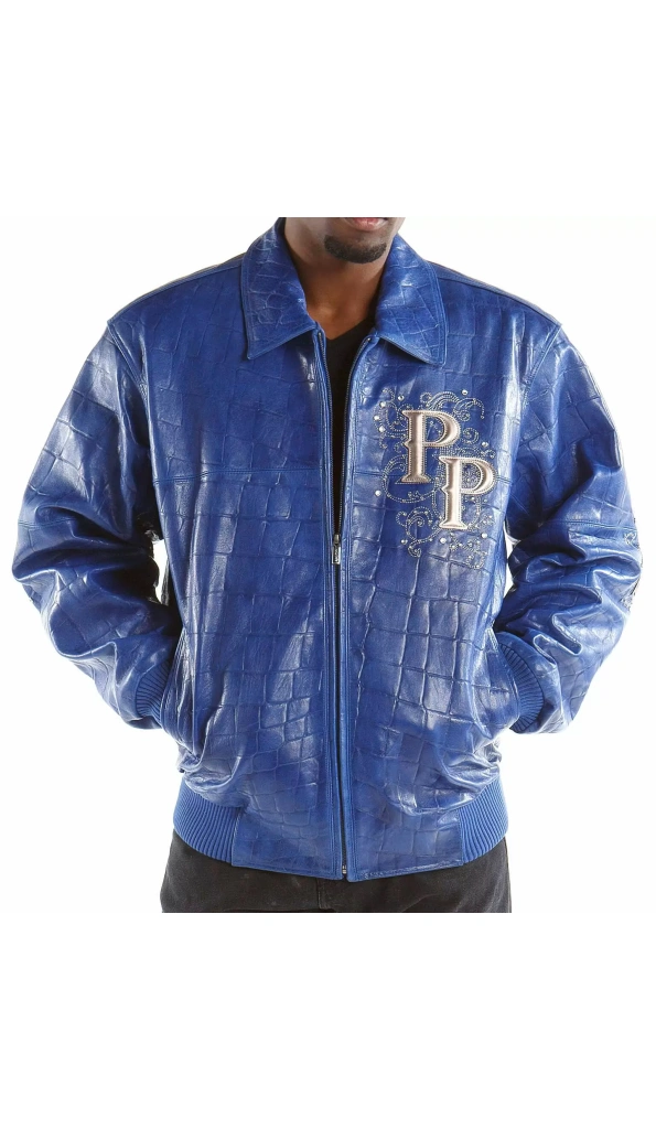 Pelle Pelle Crest Blue Leather Jacket